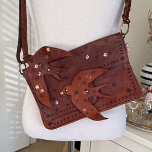 Vintage 1970’s Leather Boho Bag.